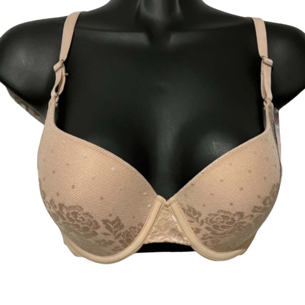 Maidenform Womens Bra Size 38B Push Up Seamless Underwire Lace Padded P00732